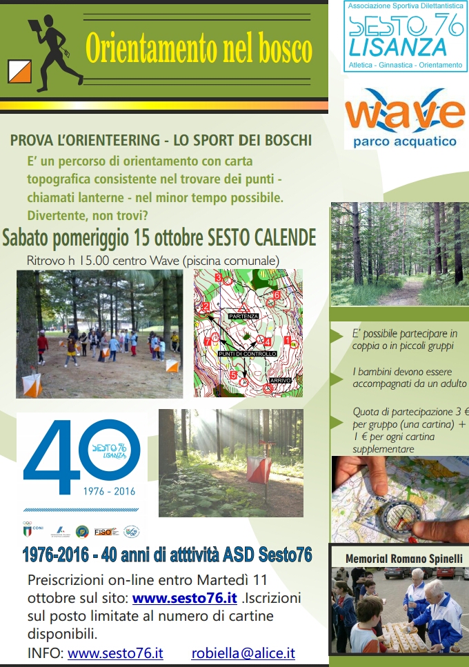 MANIFESTAZIONE ORIENTEERING CON PERCORSI PROMO PER SCUOLE