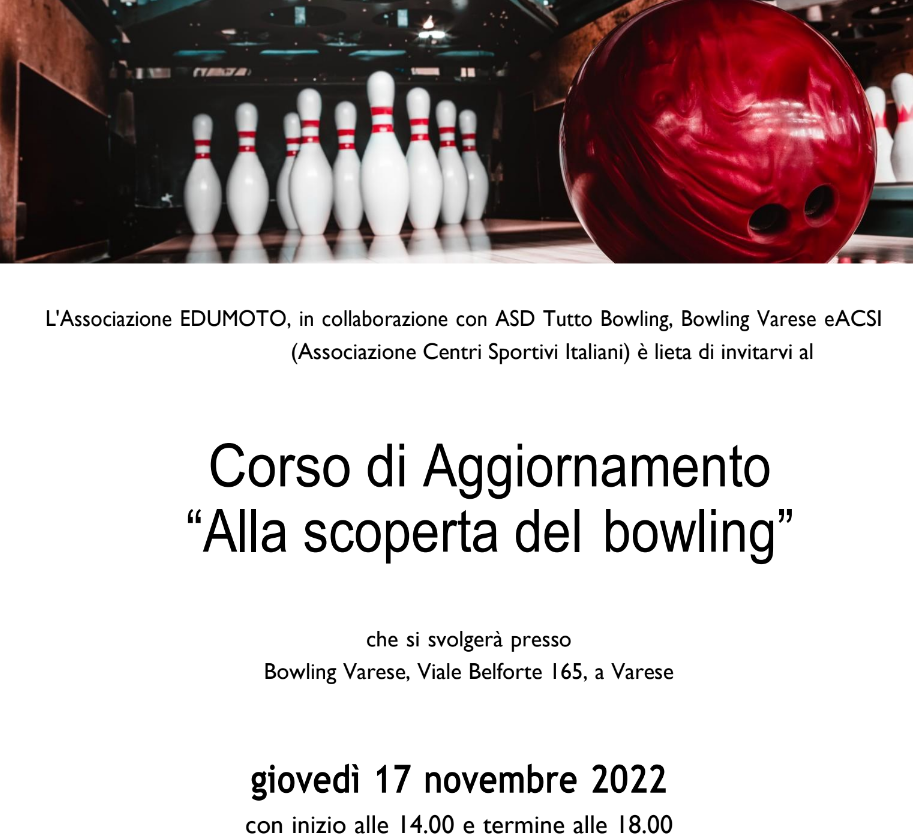 BOWLING – Corso di aggiornamento